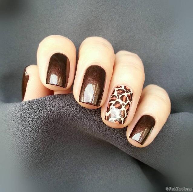 chocolate nails leopard nail kakzachem