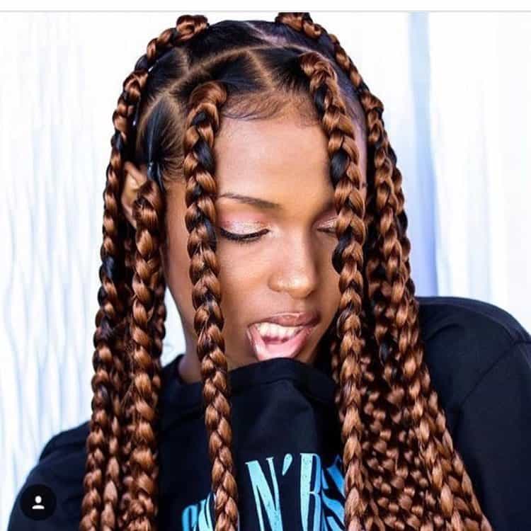 braids box ombre copper auburn highlights neat colored them stand highlighted