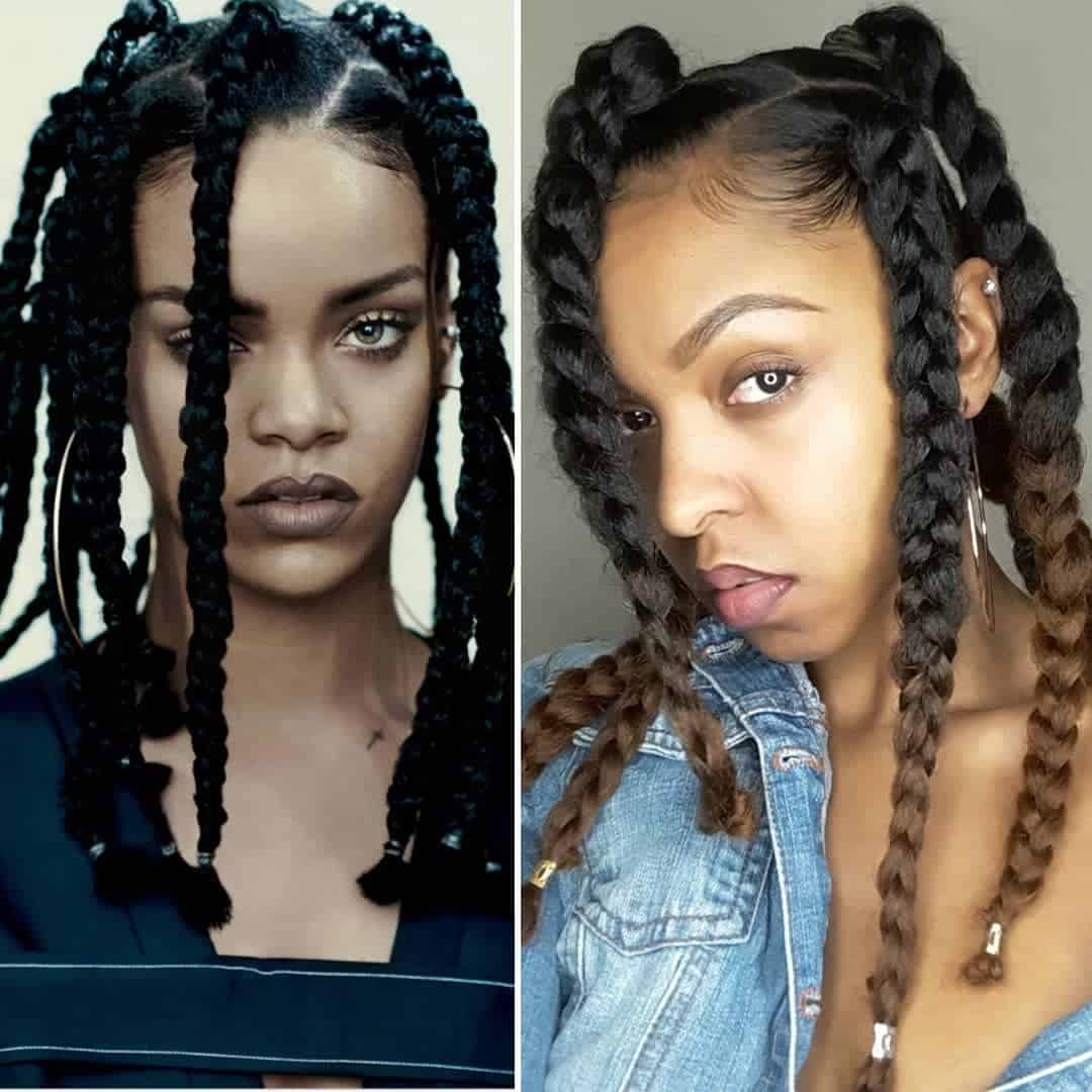 Featured image of post Jumbo Big Long Box Braids - Jumbo box braids are usually made using a bigger section of hair strands, and it takes less time for styling your hair.