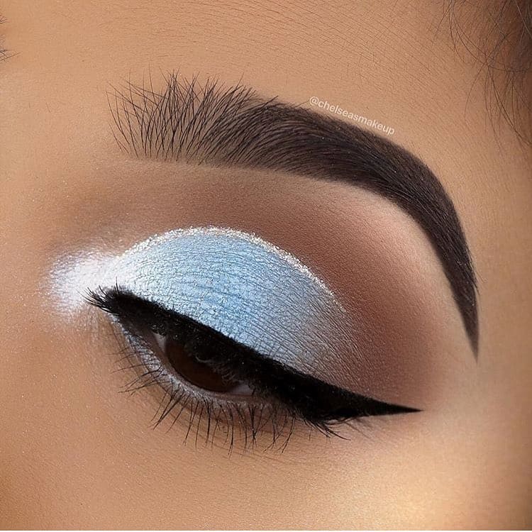 icy blue and white