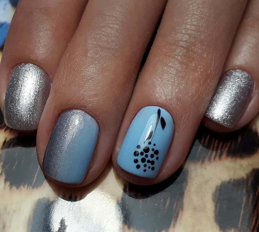 blue and silver