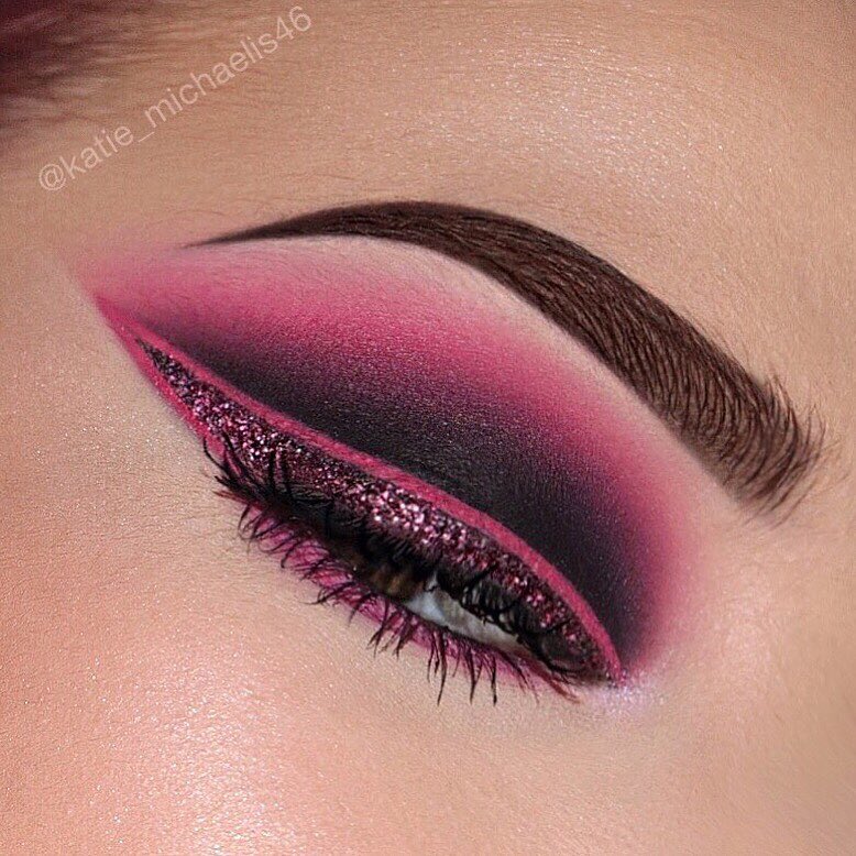 pink and black smokey