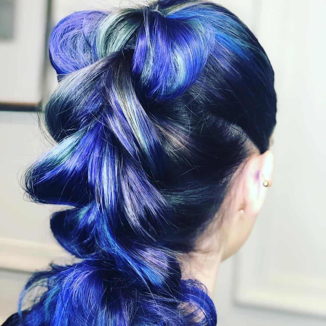 blue loose messy