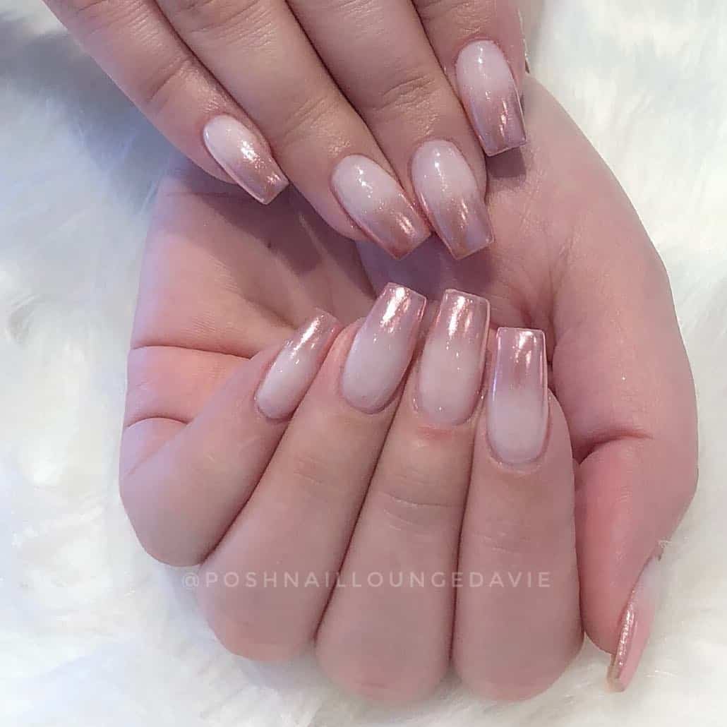 Rose Gold Nails 30 Ideas From High Shine To Roses In Literal Gold