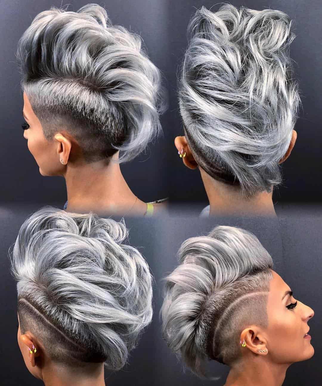 silver mohawk with razorcut