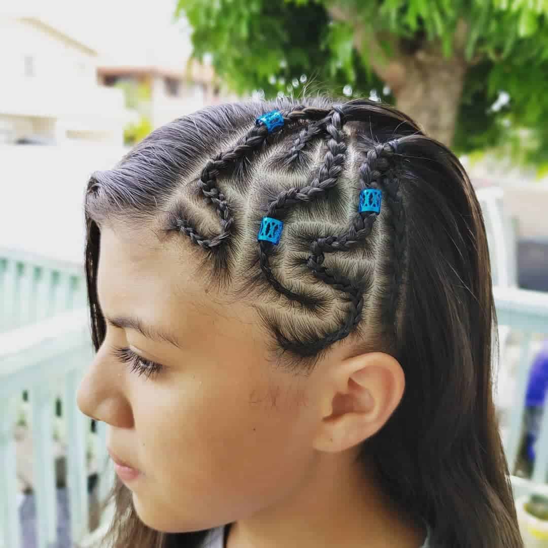 hawaii cornrow side braids