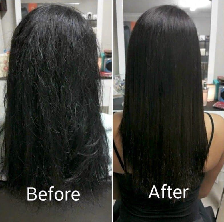 Keratin hair treatment