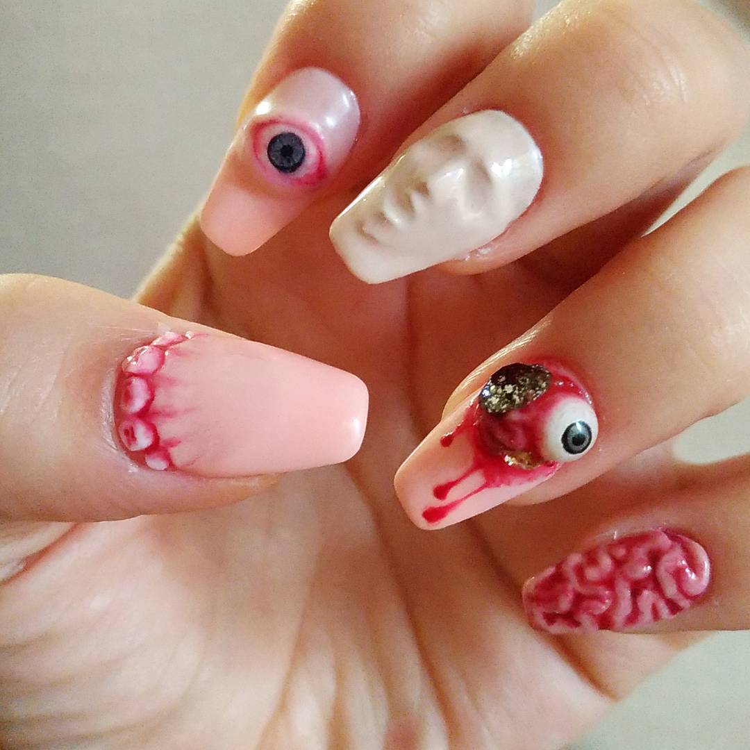 Halloween nails ghoulish nails BYos2W8H8NQ