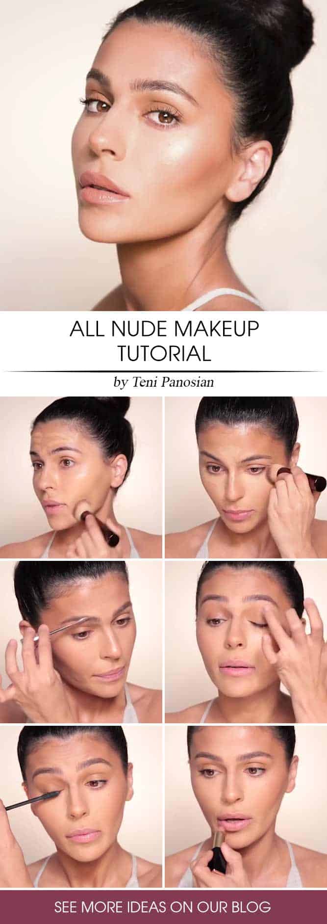 All nude makeup tutorial by Teni Panosian
