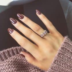 brown almond nails