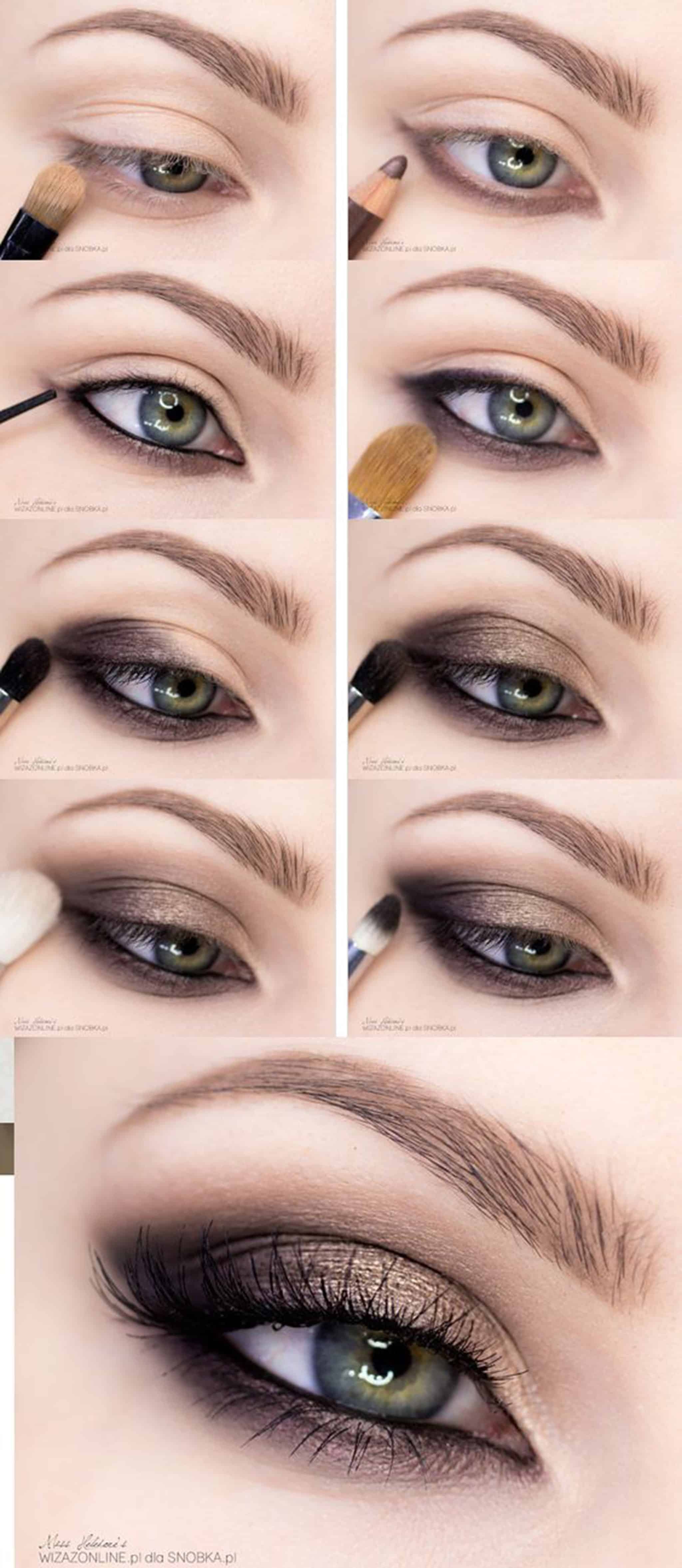 golden brown smokey eye