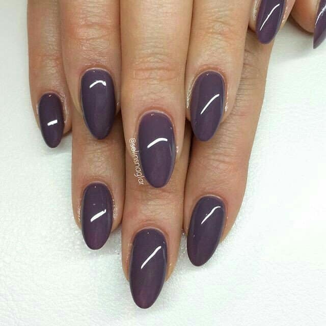 Purple almond nails