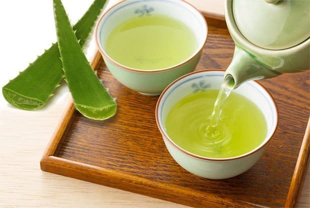 Green tea and aloe vera
