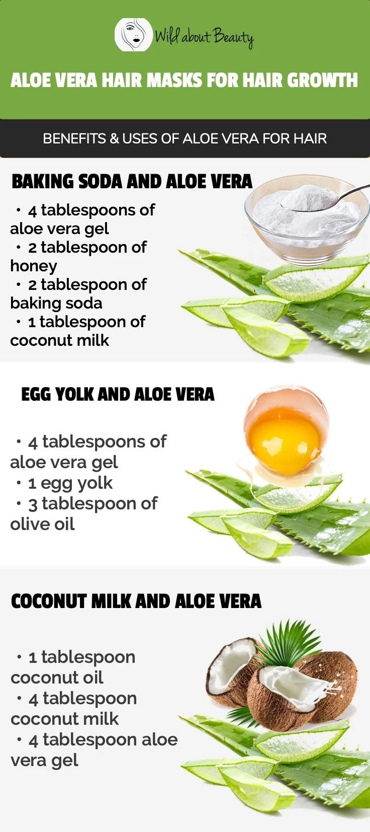 Aloe vera hair masks