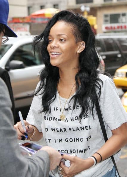 rihanna walking in the city