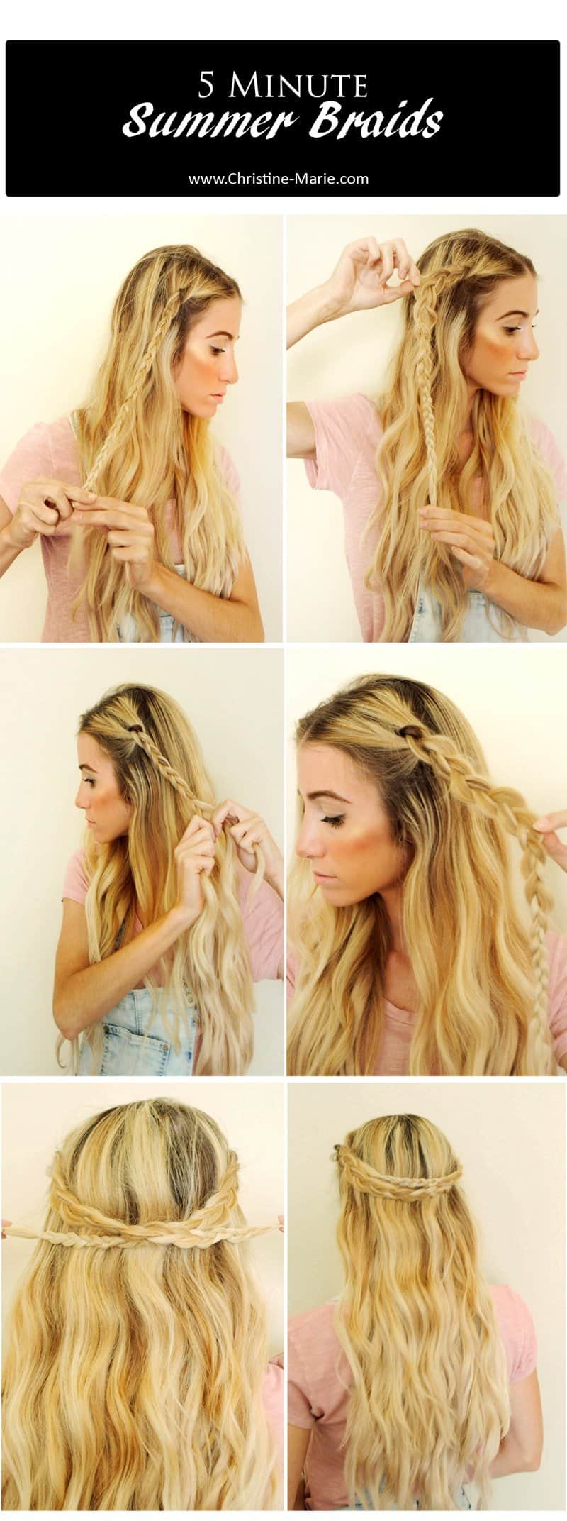 5 minute summer braids