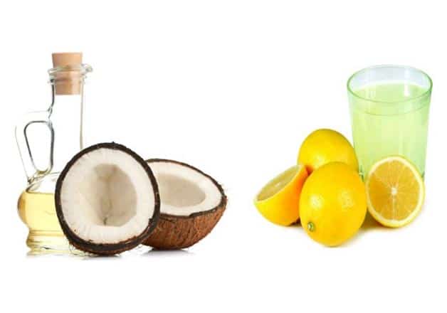 Coconut oil and lemon juice