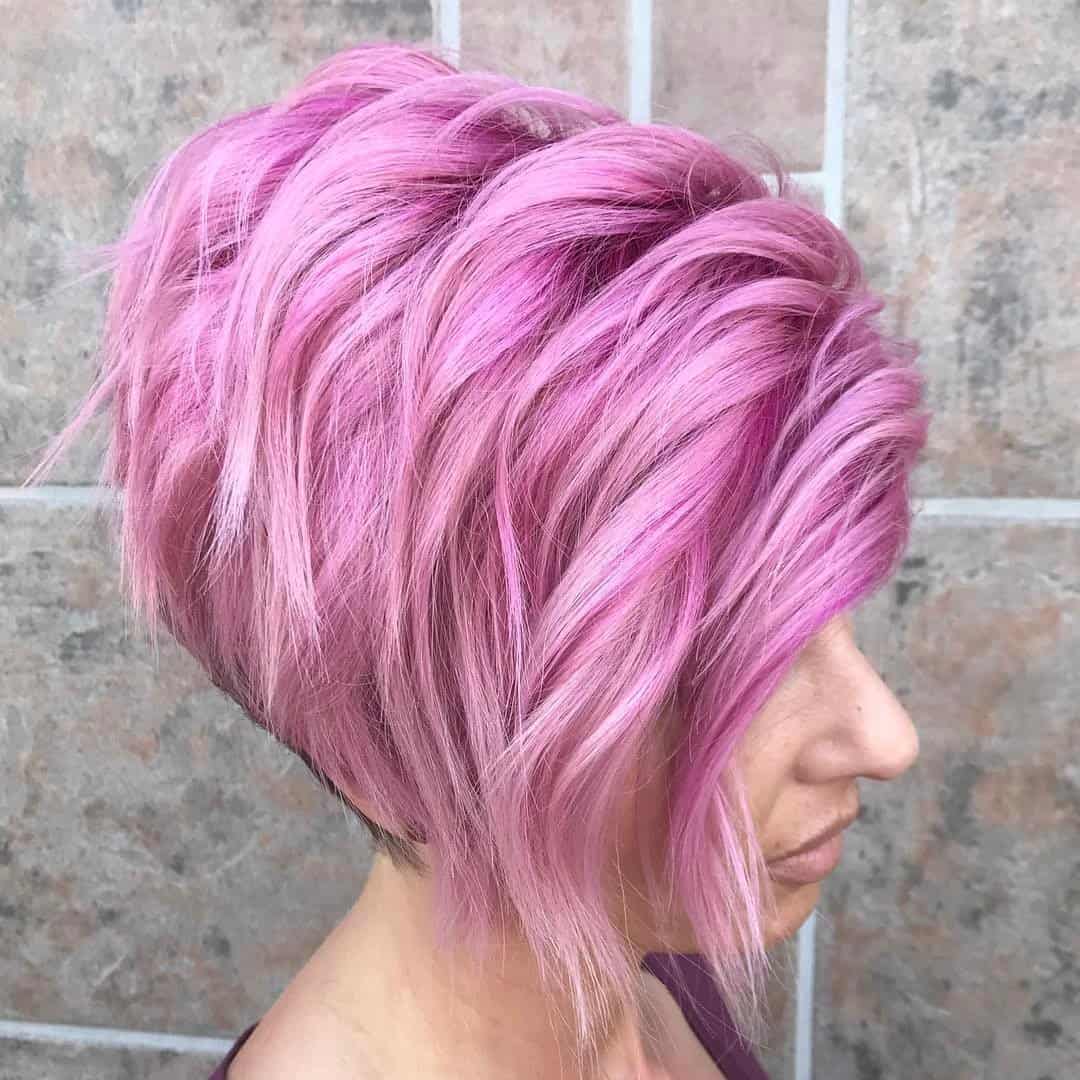 Soft Curled Candy Pink Pixie