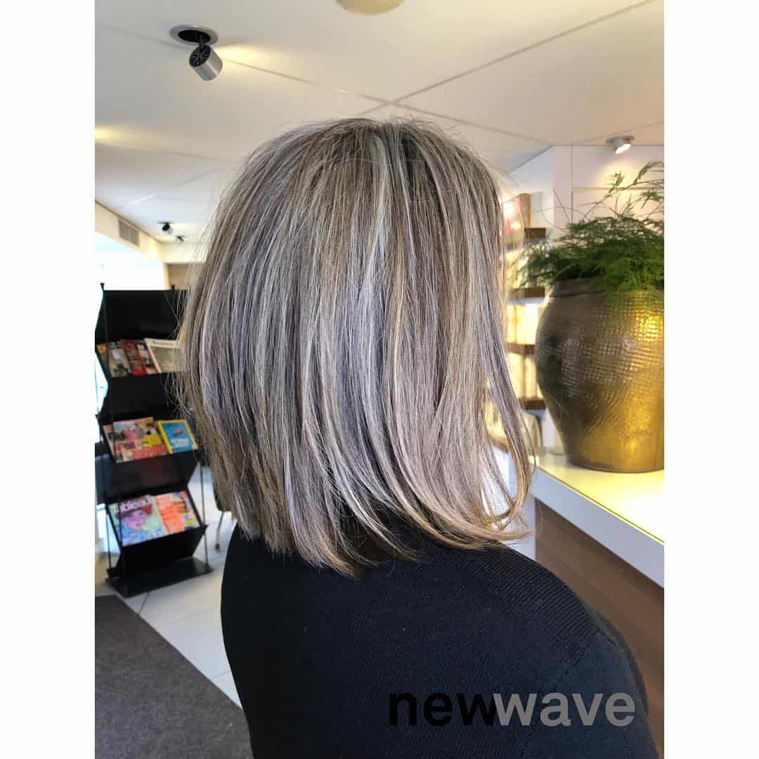 Brunette Bob With Matte Ashy Highlights