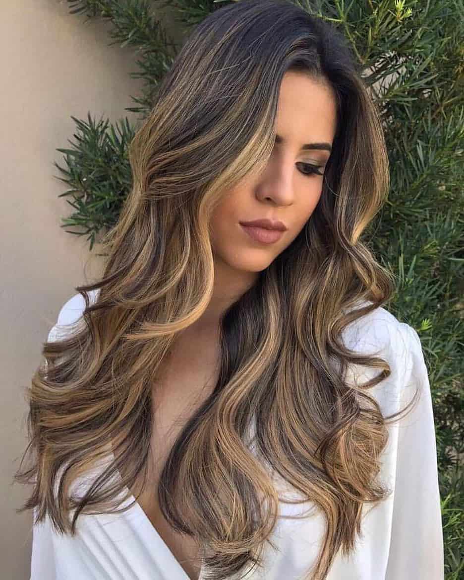 Light Brown With Caramel Toned Highlights