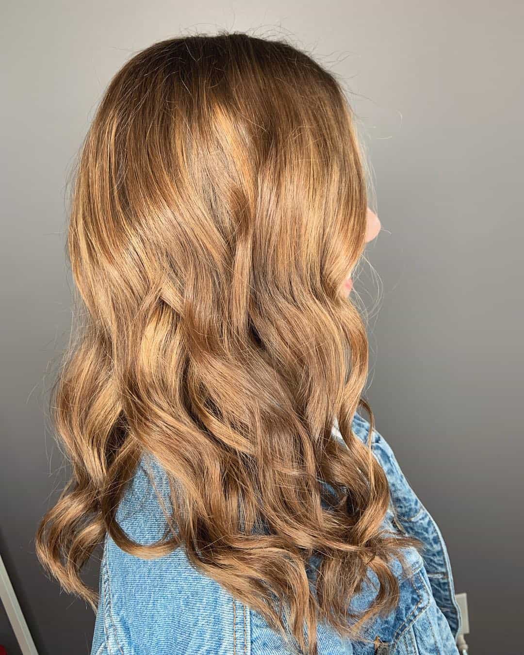 Caramel Waves With Golden Caramel Highlights