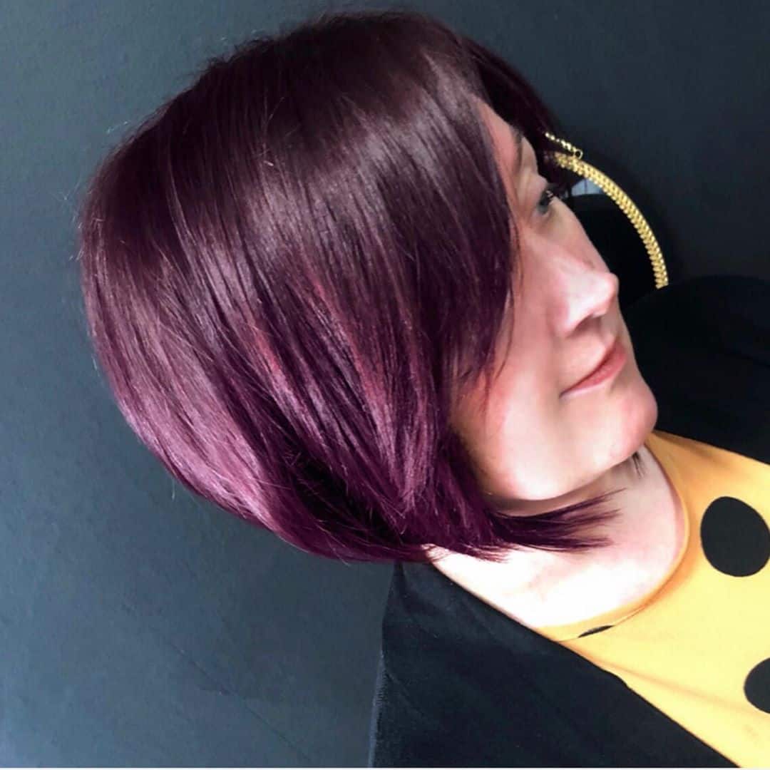 Dark Violet Inverted Bob