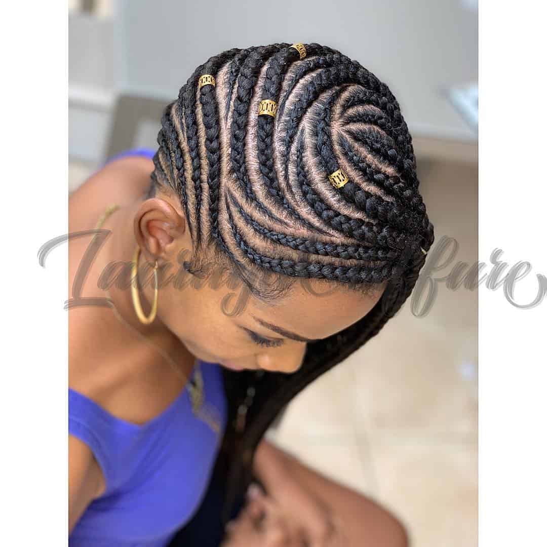 edgy curved braids