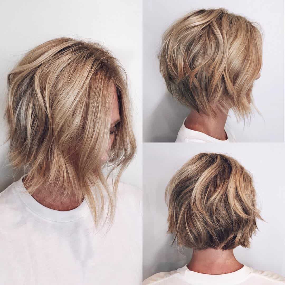 Long Highlighted Dark Blond Textured Pixie