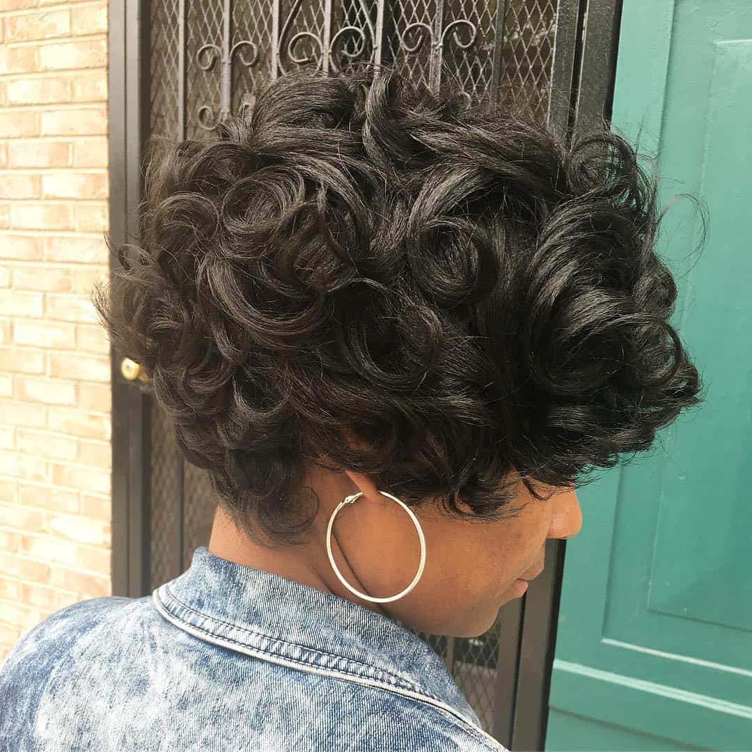 Classy Curly Long Pixie