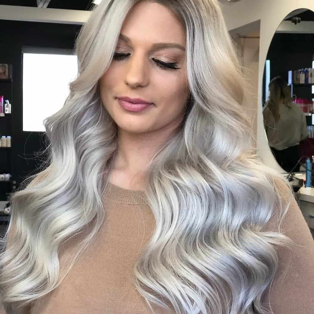 Gray Silver With Blond Highlights