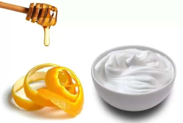 orange yogurt and honey