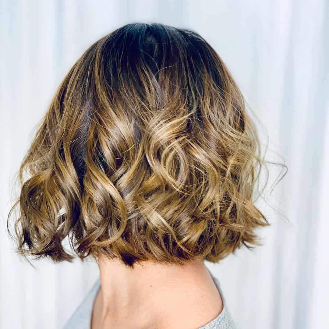 Swirly Caramel Honey Balayage