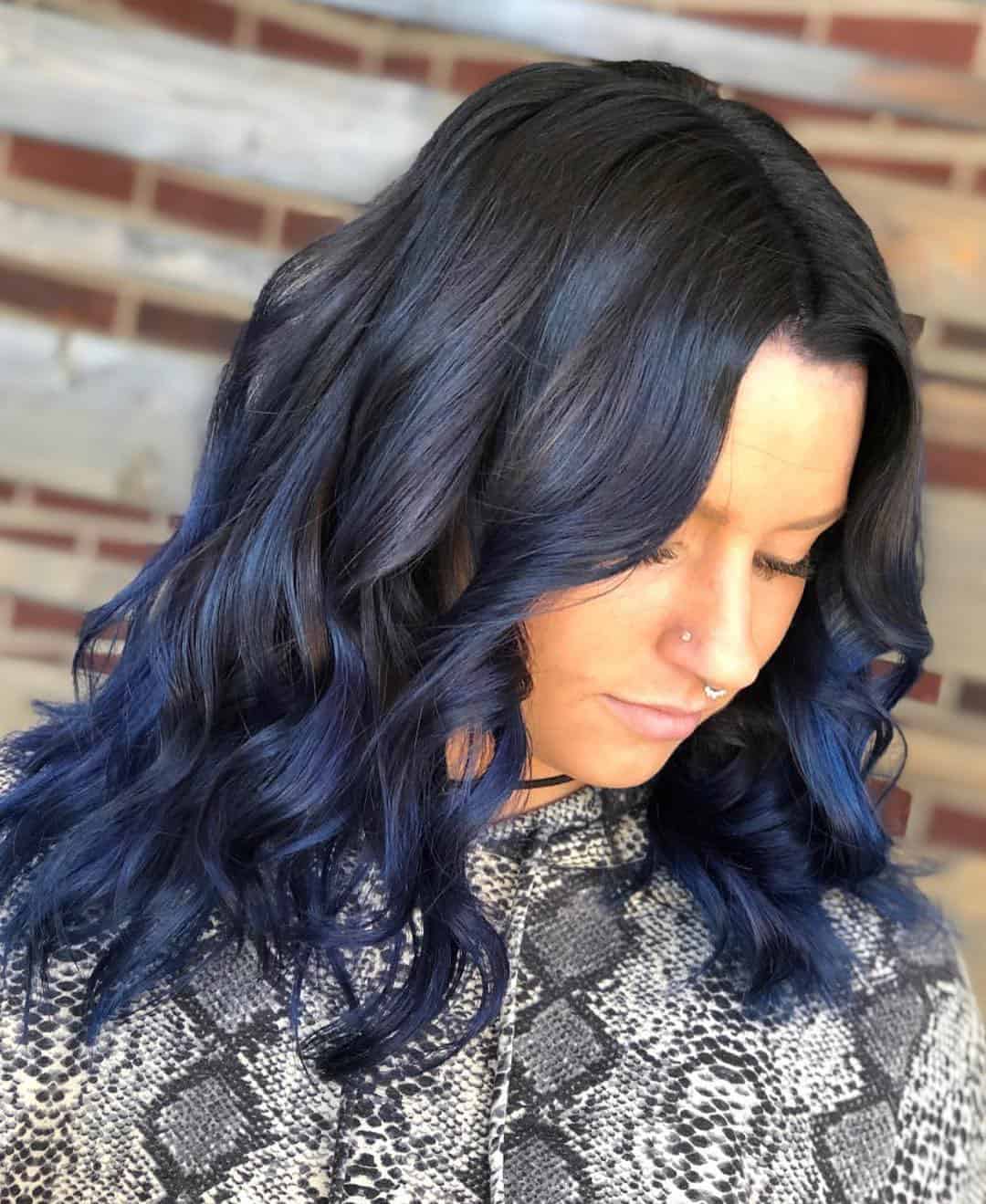 Sapphire Blue Balayage