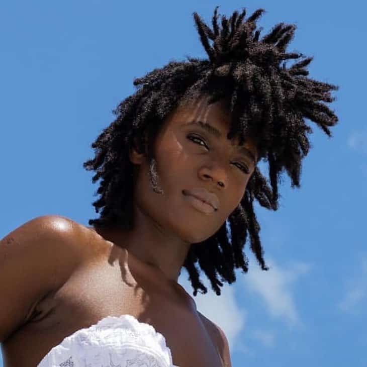 Short Dreadlocks With Spiked Bangs