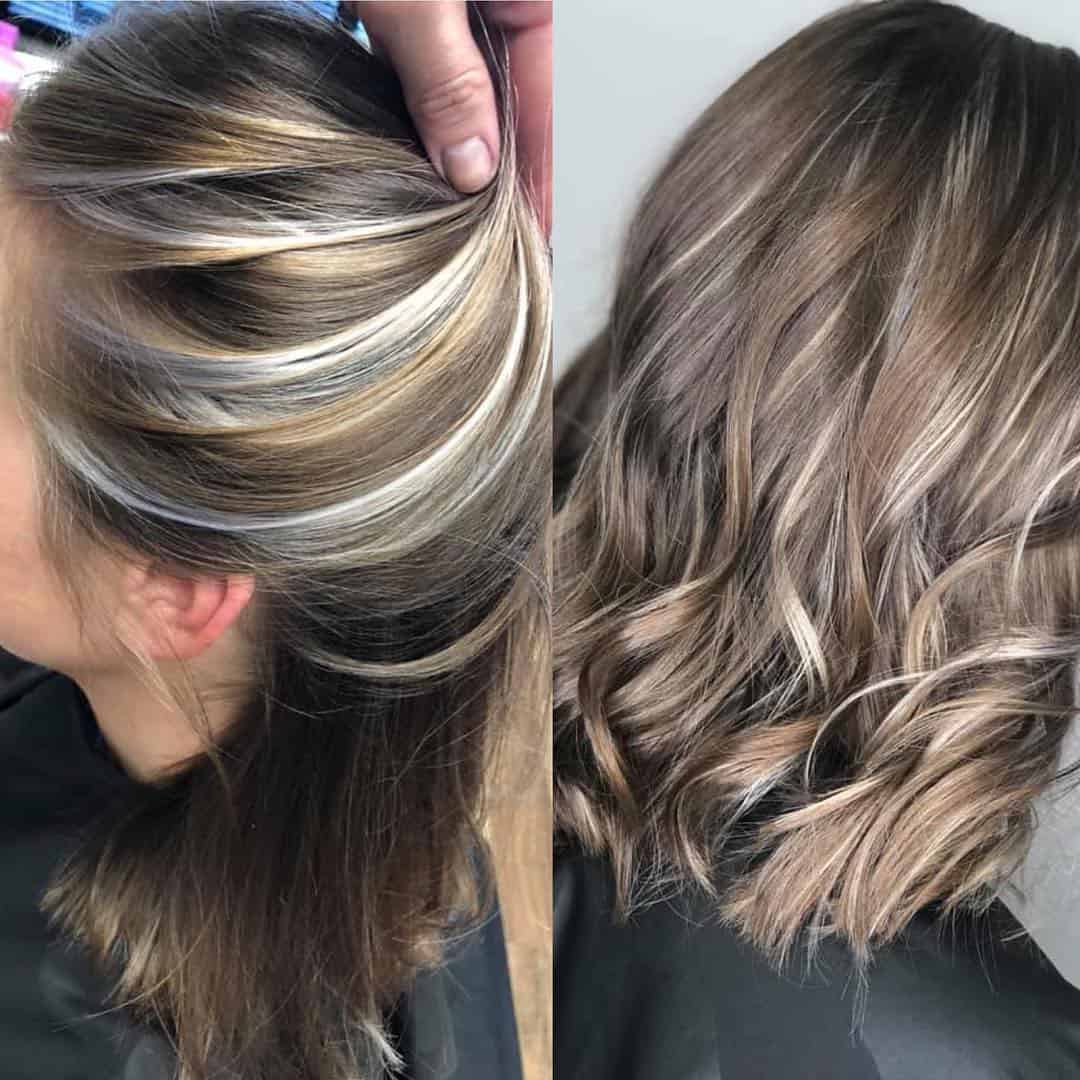 Icy Blonde Peekaboo Highlights