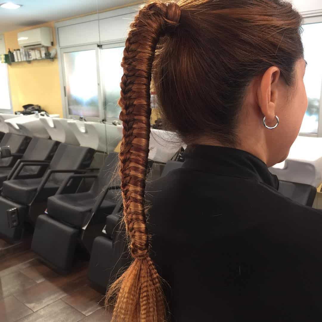 French And Pipe Braid Combo Ponytail