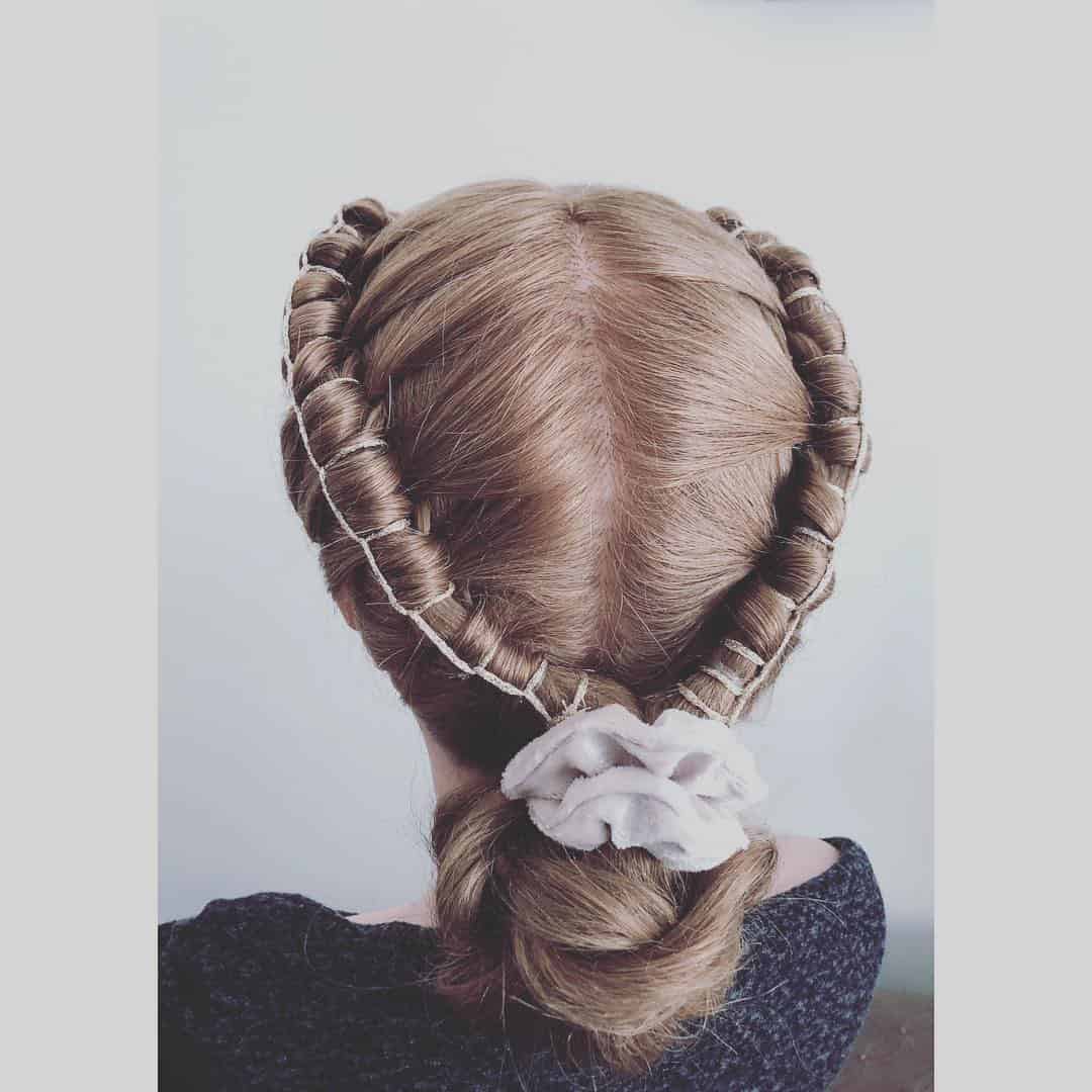 Crown Wrapped Pipe Braid In Twisted Low Updo