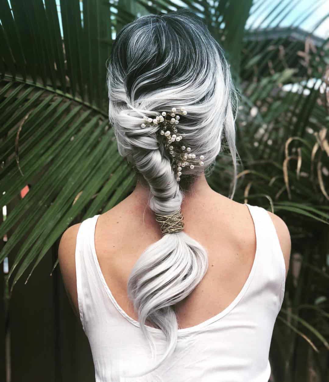 Loose Silver Bridal Pipe Braid