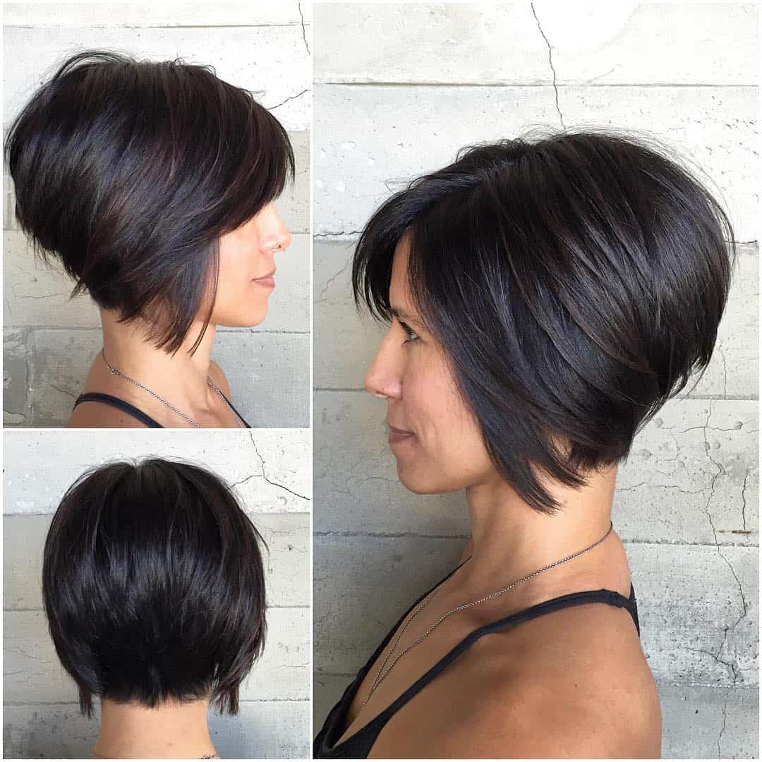 Textured A-Line Pixie With Undercut