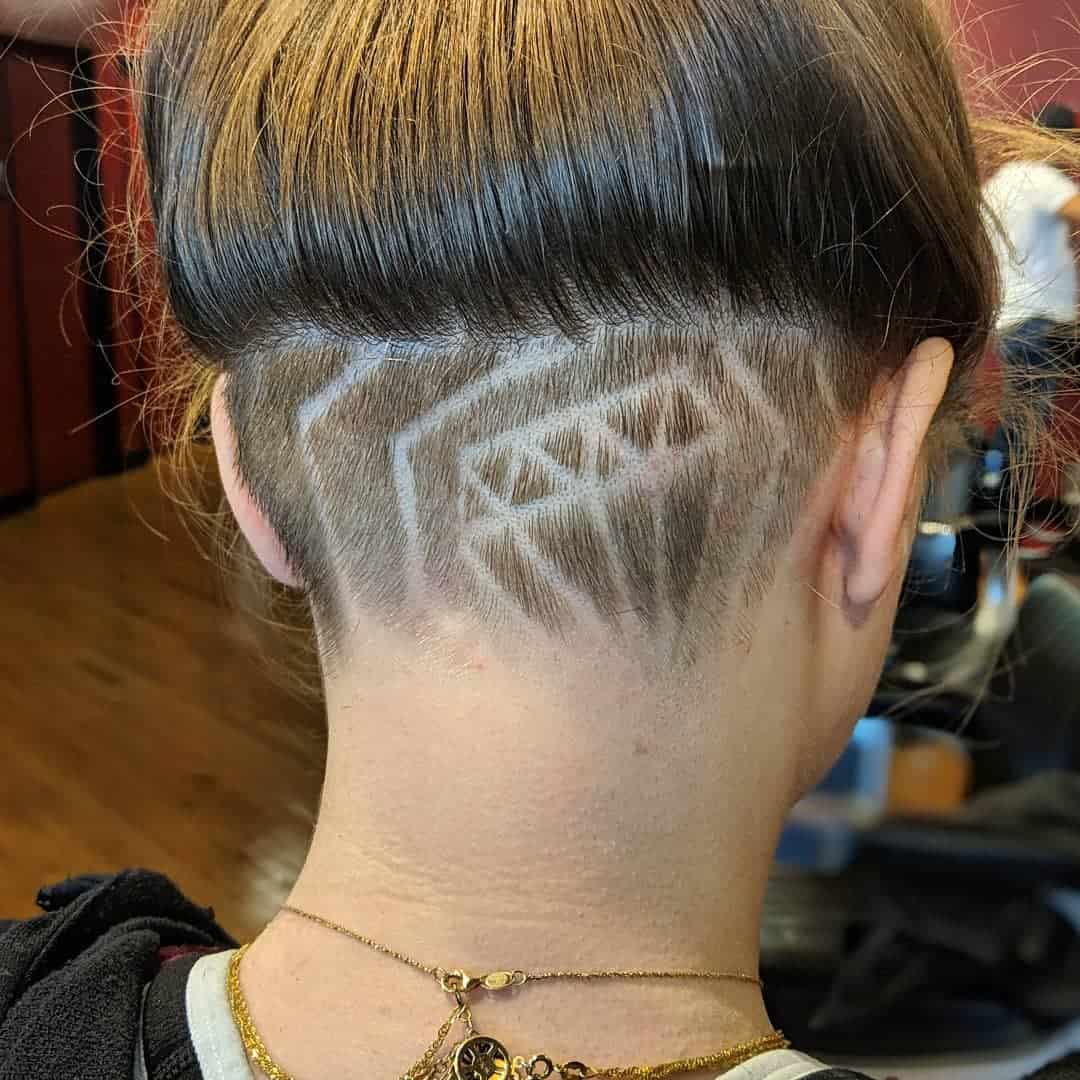 Glowing Diamond Undercut Design