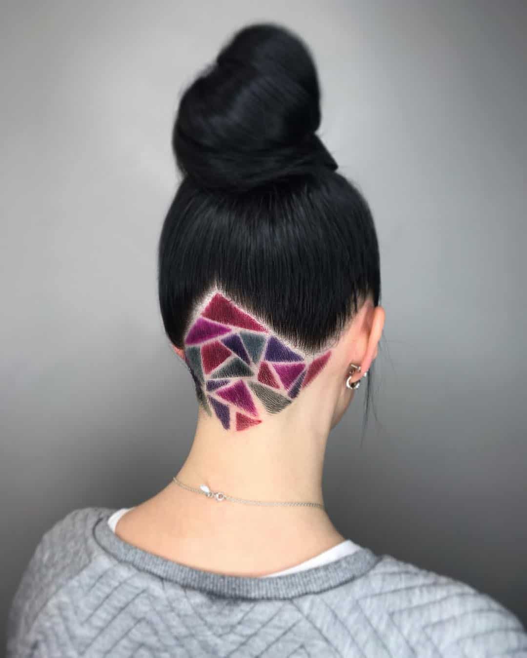 Geometrical Stained Glass Undercut Design