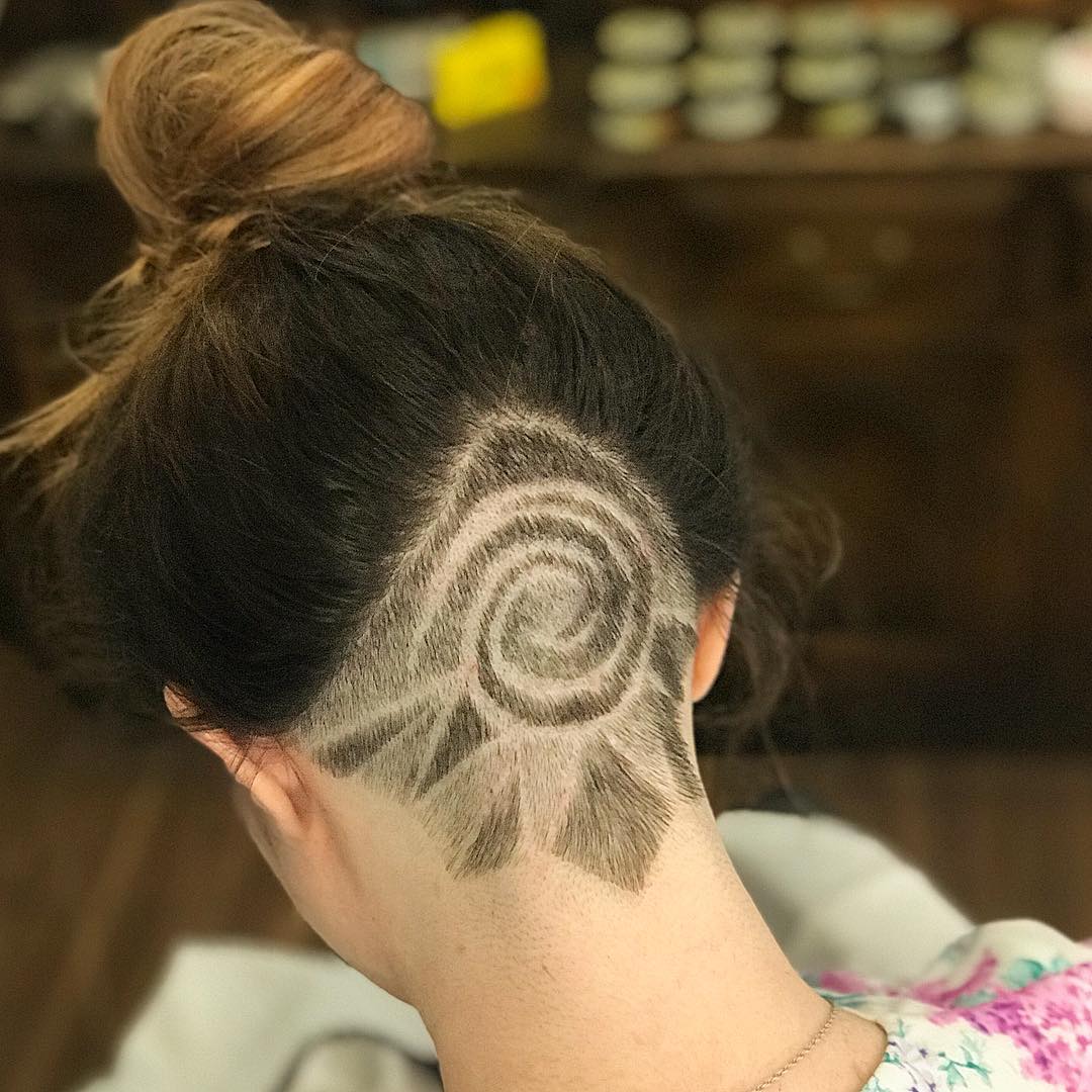 Spiral And Geometric Undercut Design