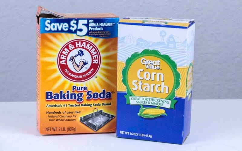 Baking soda and cornstarch